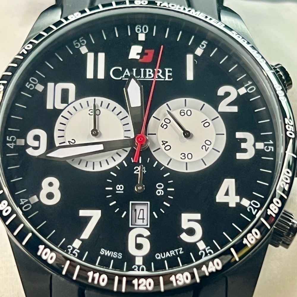 Calibre Lancer Chronograph Date Designer Sports Men’s Watch - Picture 6 of 7
